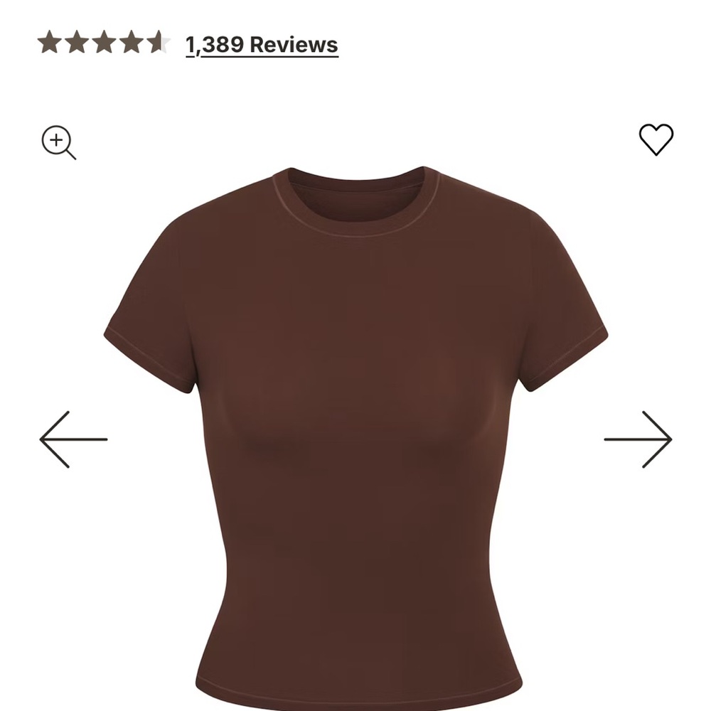 SKIMS Brown Short Sleeve Tee